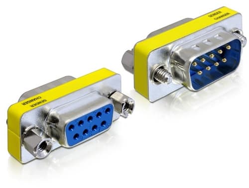 Delock Adapter 9-nastainen D-sub (db-9) Uros 9-nastainen D-sub (db-9) Naaras Hopea, Keltainen, Sininen