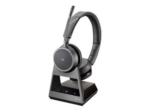 Poly Poly Voyager 4220m Office Teams 2-way Base Kuuloke + Mikrofoni Usb-a Stereo Harmaa, Musta