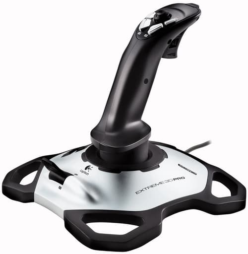 Logitech Extreme 3d Pro Hopea, Musta