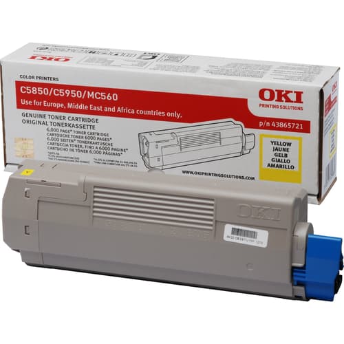 Oki Värikasetti Keltainen 6k - C5850/5950