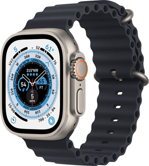 Apple Watch Ultra Gps + Cellular, 49mm Titanium Case With Midnight Ocean Band