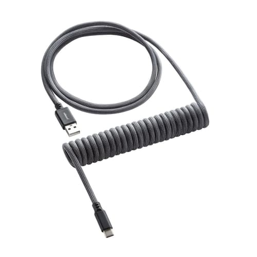 Cablemod Classic Coiled Cable - Carbon Grey 1.5m 24-nastainen Usb-c Uros 4 Nastan Usb- A Uros