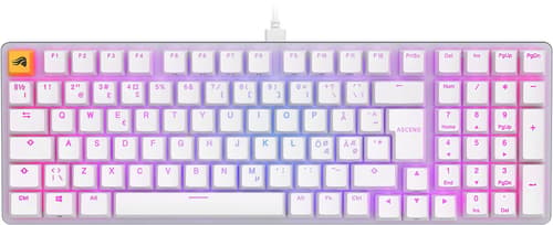 Glorious Gmmk2 96% Pre-built Fox Linear Langallinen, Usb-c Pohjoismaat Valkoinen Näppäimistö