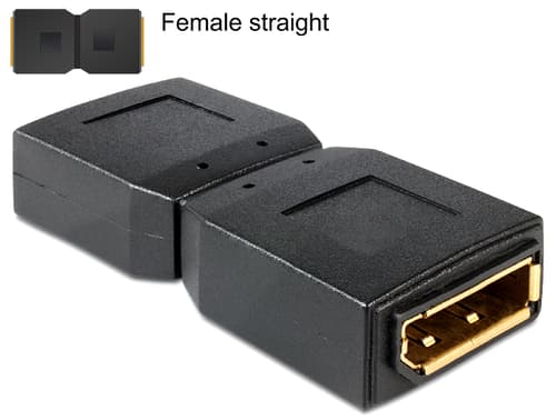 Delock Adapter Displayport Female > Displayport Female Gender Changer Displayport Naaras Displayport Naaras