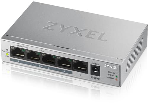 Zyxel Gs1005hp 5-port Unmanaged Poe 60w Switch