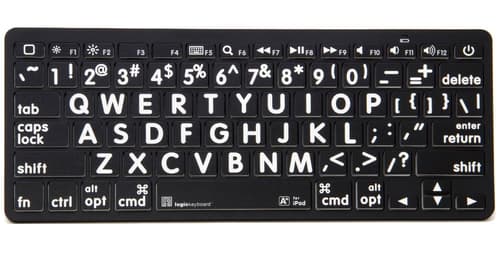 Logickeyboard Xl Print For Apple Langaton, Bluetooth Ruotsalainen/suomalainen Musta Näppäimistö
