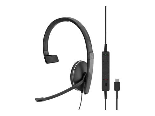 Epos Adapt Sc135 Kuuloke + Mikrofoni 3,5 Mm Jakkiliitin, Usb-c Optimoitu Uc:lle Mono Musta