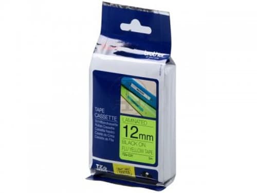 Brother Tape Tze-c31 12mm Svart/neongul