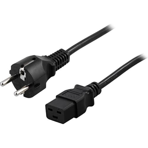 Deltaco Virtajohto 3m Power Cee 7/7 Uros Power Iec 60320 C19