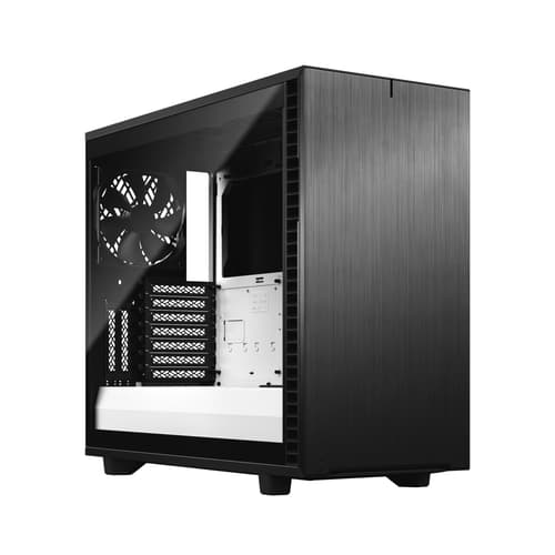 Fractal Design Define 7 Clear Glass Musta, Valkoinen