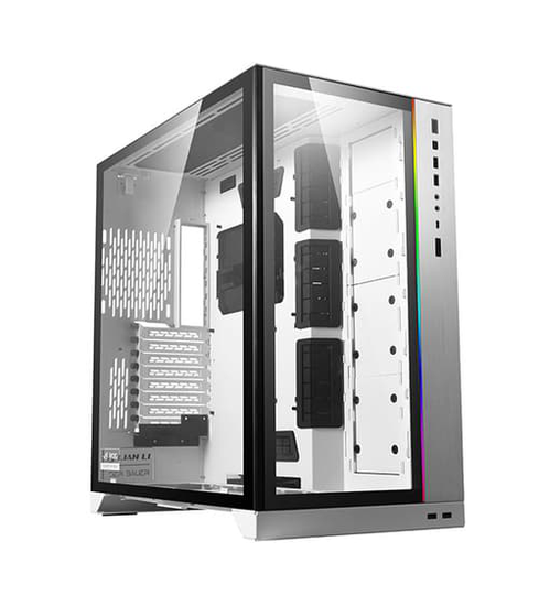 Lian-li O11 Dynamic Xl (rog Certified) White Läpinäkyvä, Valkoinen