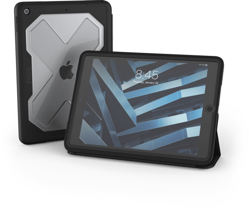 Zagg Rugged Messenger Case Ipad 7th Gen (2019), Ipad 8th Gen (2020), Ipad 9th Gen (2021) Hiilenharmaa
