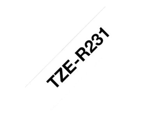 Brother Kangasnauhateippi 12mm Tze-r231 Musta/valkoinen