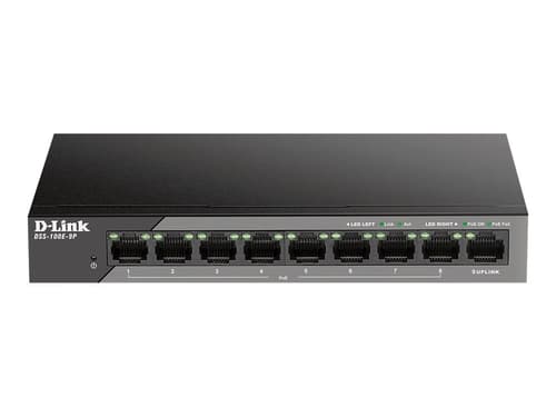 D-link Dss 100e-9p Fast Ethernet Poe 92w Switch