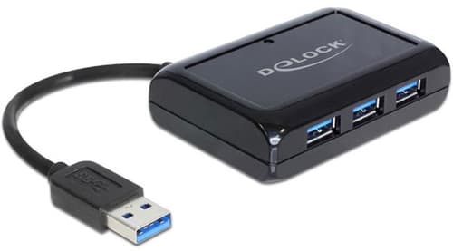 Delock Usb 3.0 Hub 3 Port + 1 Port Gigabit Lan 10/100/1000 Mb/s Verkkosovitin