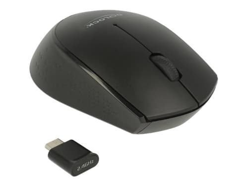 Delock Wireless Usb-c Langaton 1,000dpi Hiiri Musta