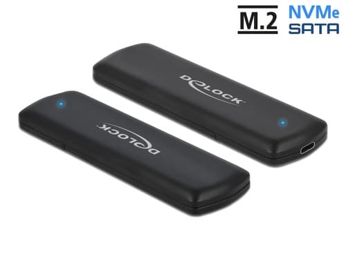 Delock External Usb Type-c Combo Enclosure For M.2 Nvme Pcie Or Sata Ssd M.2 Usb 3.2 (gen 2) Musta