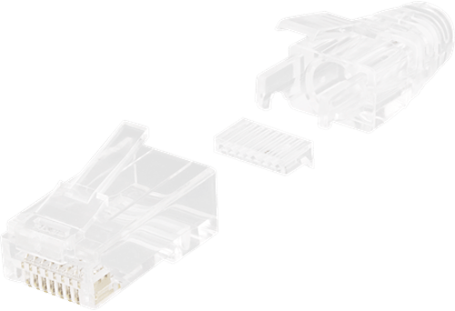 Deltaco Liitin (slim) Cat6a Utp Rj45, 20 Kpl