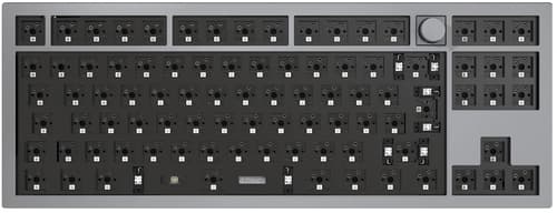 Keychron Q3 Knob Barebone Silver Grey Langallinen Pohjoismaat Harmaa Näppäimistö