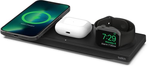 Belkin 3-in-1 Langaton Latausalusta Magsafe-toiminnolla Musta