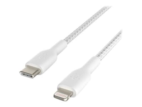 Belkin Lightning To Usb-c Cable Braided 1m Valkoinen