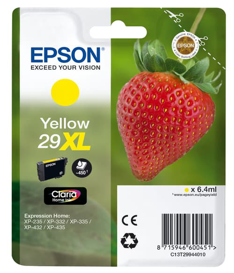 Epson Muste Keltainen 29xl Claria - Xp-332
