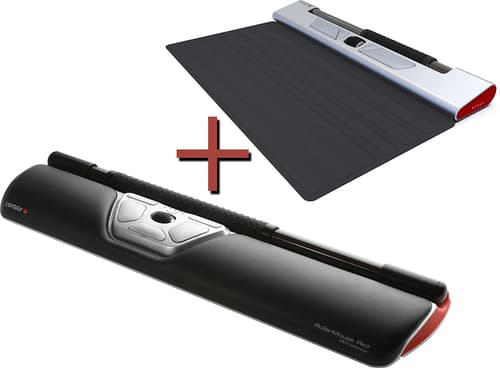 Contour Design Rollermouse Red Wireless & Red Mobile Kit Langaton 2,800dpi Musta