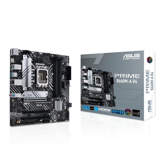 Asus Prime B660m-a D4 Ddr4 S-1700 Matx Mikro Atx Emolevy
