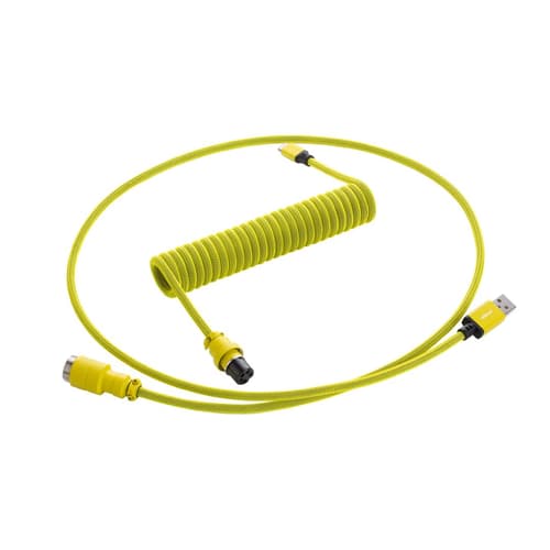 Cablemod Pro Coiled Cable - Dominator Yellow 1.5m 24-nastainen Usb-c Uros 4 Nastan Usb- A Uros