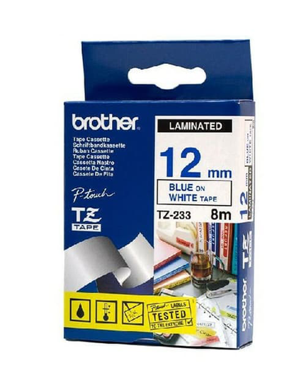 Brother Tape Tze-233 12mm Blue/white