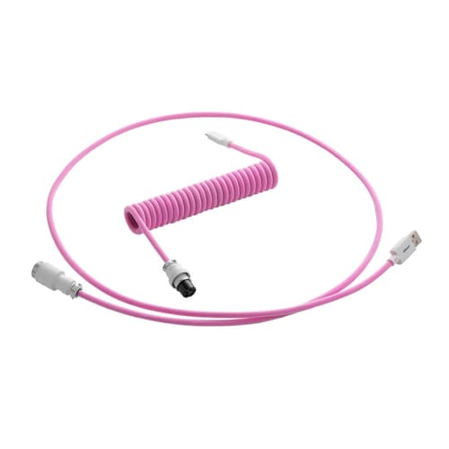 Cablemod Pro Coiled Cable - Strawberry Cream 1.5m 24-nastainen Usb-c Uros 4 Nastan Usb- A Uros