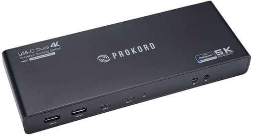 Prokord Workplace Charging Dockingstation Usb-c 5k Dual Monitor 65w Usb-c Porttitoistin