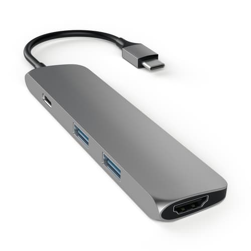 Satechi Usb-c Multiports-adapter - Space Grey Usb-c Minitelakointiasema