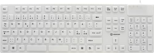 Voxicon Dk-s60w-w Ip68 Langallinen, Usb Pohjoismaat Valkoinen Näppäimistö