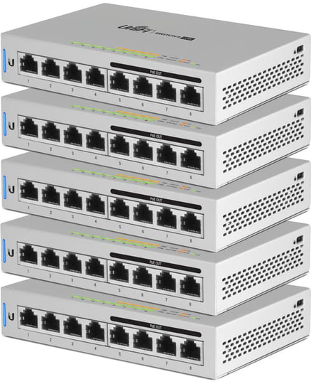 Ubiquiti Unifi 8 -kytkin, 5 Kpl