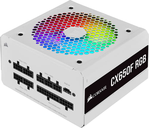 Corsair Cx-f Series Cx650f Rgb White 650w 80 Plus Bronze