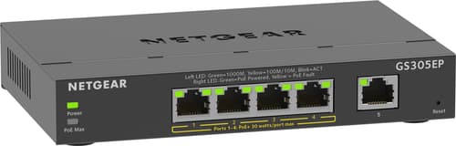 Netgear Gs305ep 5-port Gigabit Ethernet Poe+ Smart Managed Plus Switch