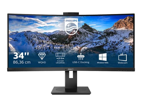 Philips P-line 346p1crh 34" Qhd Usb-c Docking (popup Webcam) 3440 X 1440