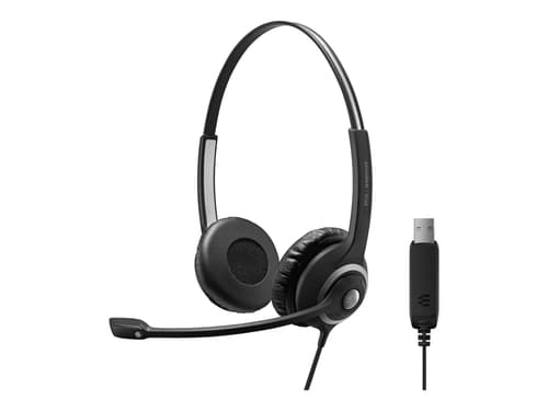 Epos Impact Sc260 Usb Kuuloke + Mikrofoni Usb Optimoitu Uc:lle Stereo Musta