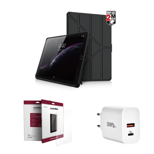 Cirafon Aloituspakkaus Ipad 2018 Ipad 5th Gen (2017), Ipad 6th Gen (2018) Sort