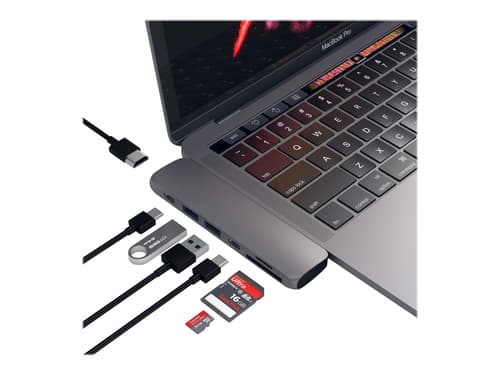 Satechi Type-c Pro Hub 4k Hdmi 85w Space Gray Usb-c Minitelakointiasema