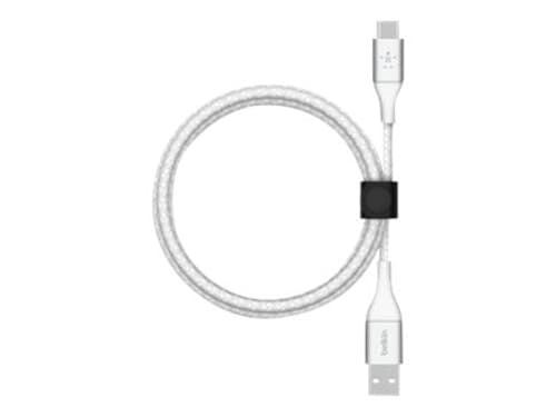 Belkin Usb-a To Usb-c Cable Braided 0.15m Valkoinen