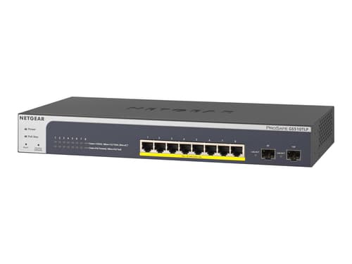 Netgear Gs510tlp 8-port Ge Poe+ 75w /w 2xsfp