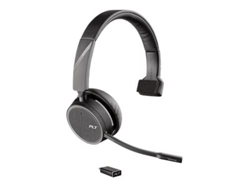 Poly Voyager 4210 Uc Kuuloke + Mikrofoni Usb-c Bluetooth-sovitin Microsoft Teamsille Mono Harmaa, Musta