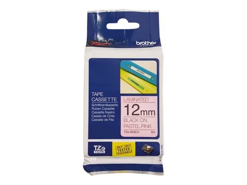 Brother Tape Tze-mqe31 12mm Black/pink