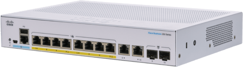 Cisco Cbs250 8g 2sfp Poe 45w Smart Switch