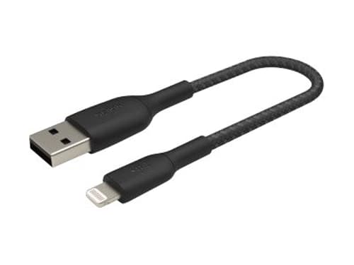 Belkin Lightning To Usb-a Cable Braided 0.15m Musta