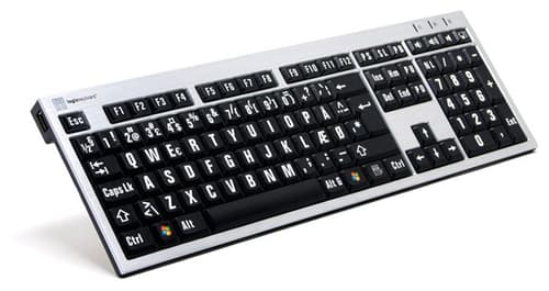Logickeyboard Xl Print Pc Slim Line Tanskalainen