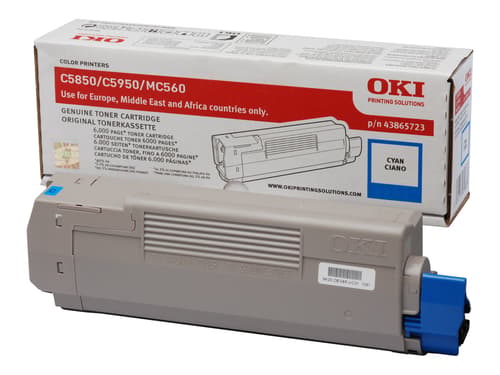 Oki Värikasetti Syaani 6k - C5850/5950