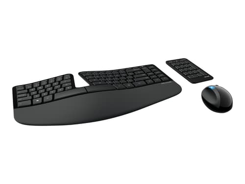 Microsoft Sculpt Ergonomic Desktop Uk Kansainvälinen Näppäimistö, Hiiri Ja Numeronäppäimistö-pakkaus